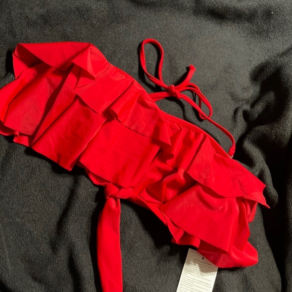 NWT Cocoship red swim top 4